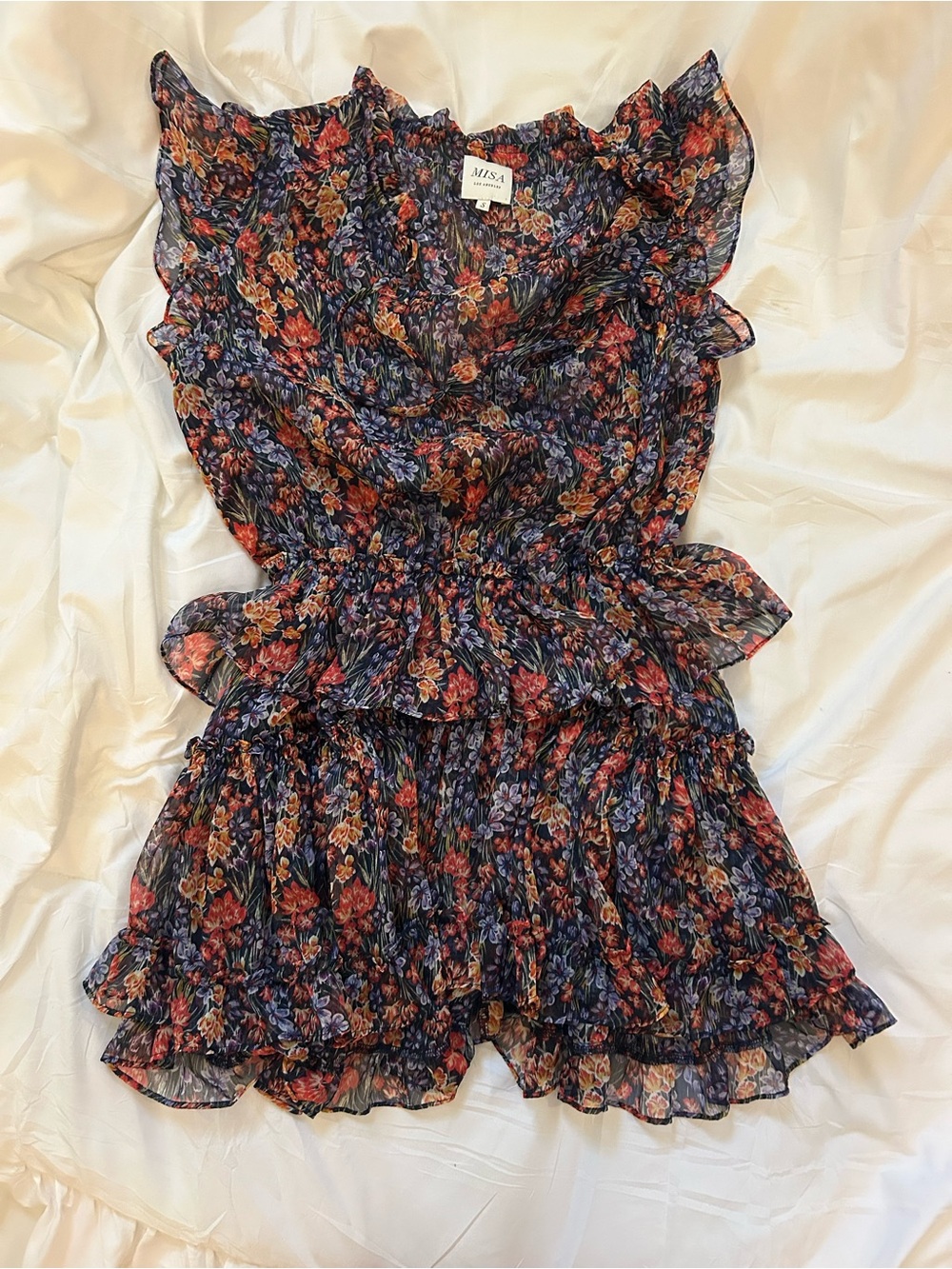 Misa Floral Ruffle Mini Dress - Picture 2 of 4